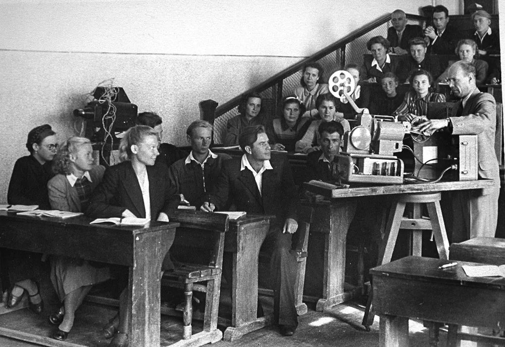  занятия по киноделу. 1950-е гг
